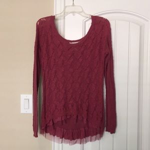 Maroon Knitted Sweater